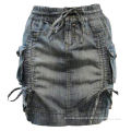 Ladies' denim skirt, elastic waistband